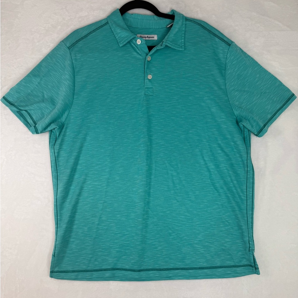 Men’s Tommy Bahama Green Teal Polo Shirt Size XL